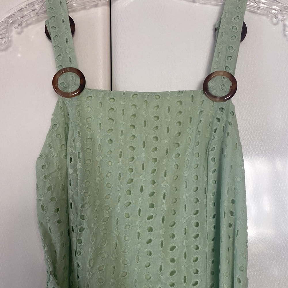 Summer Mint Green Strap Dress long maxi